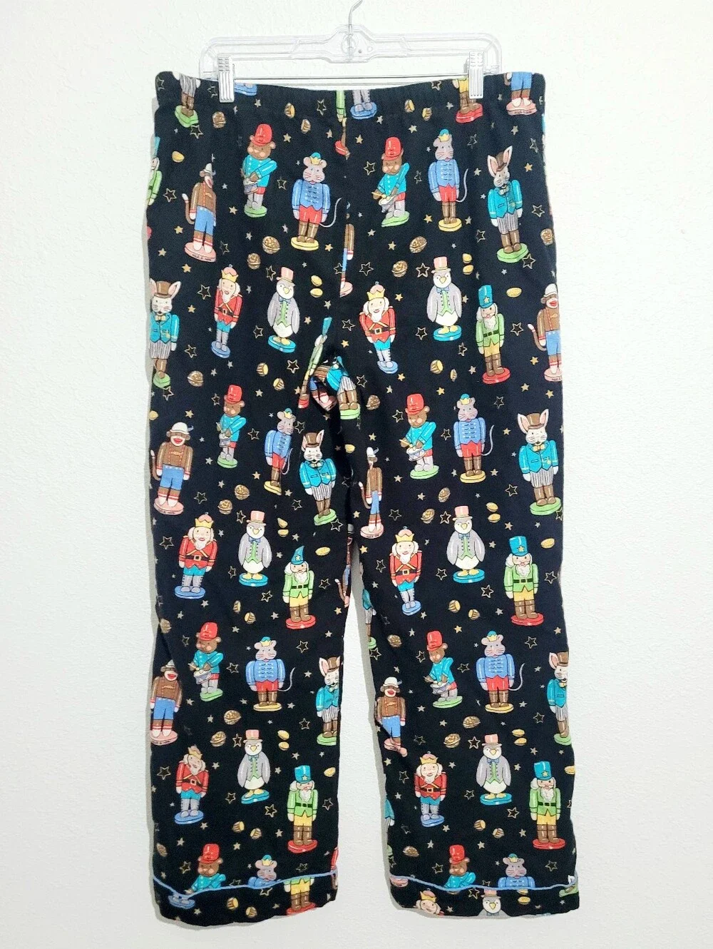 Nick & Nora Nutcracker Pajama Set Women’s Large Black Christmas Sleepwear Cotton